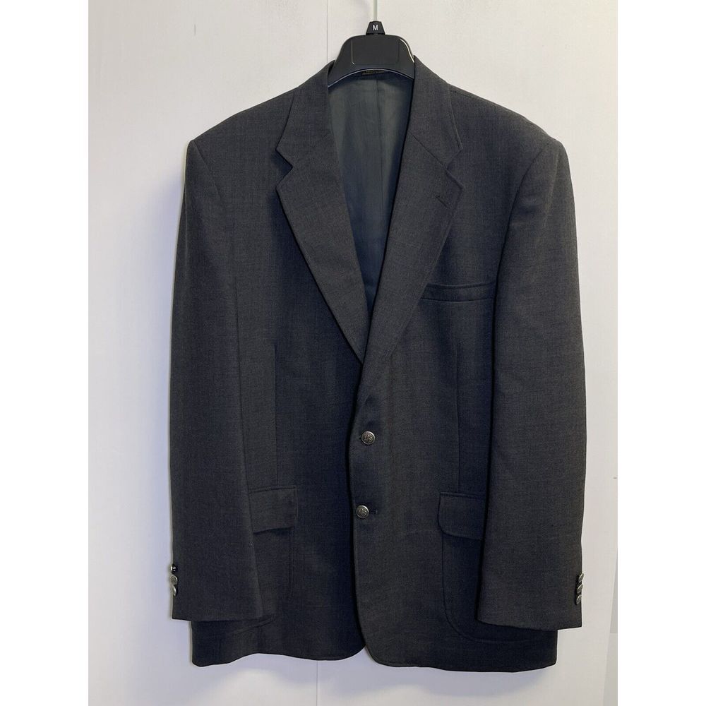 Vintage Stafford Hopsack Mens Size 44L Blazer Wool Blend Grey‎ Sport Coat Jacket